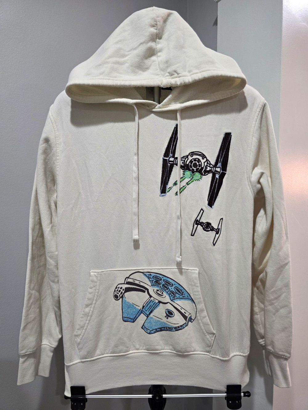 Disney 100 Star Wars Hoodie Mens Medium Millennium Falcon TIE Fighter Graphic